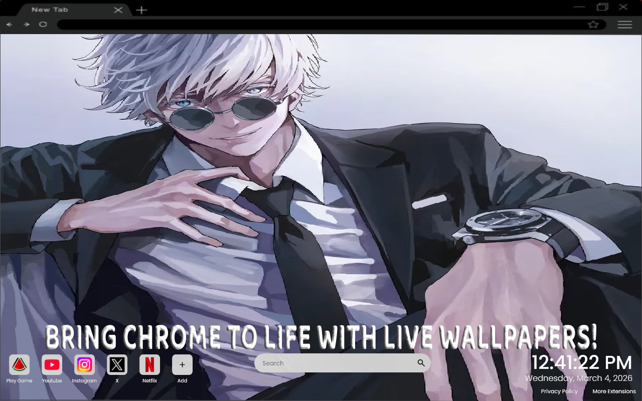 Cool Boy Anime Satoru Gojo Live Wallpaper - 截图 3