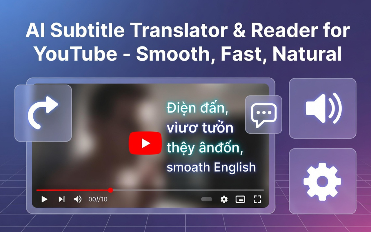 YouTube Translate & Speak - 截图 1