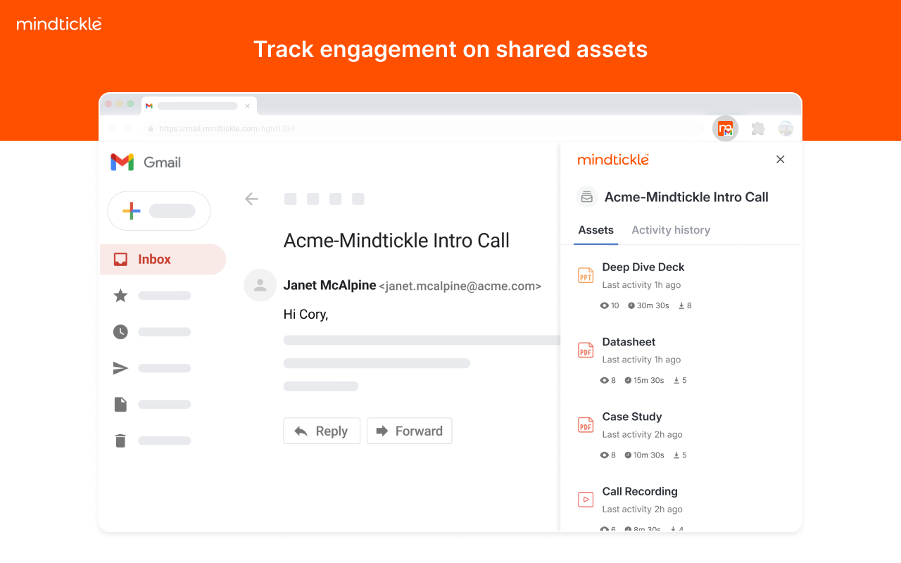 Mindtickle for Gmail - 截图 4