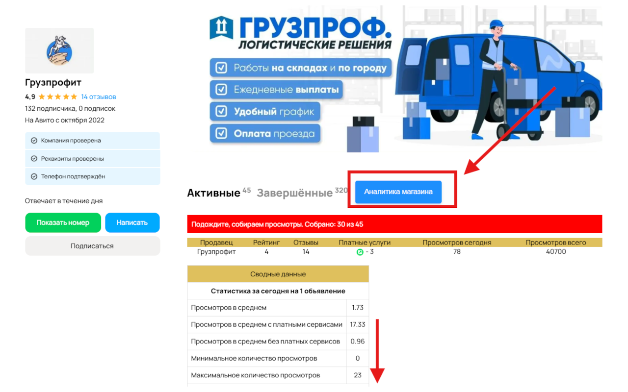 Авито аналитика от bananlab.ru - 截图 5
