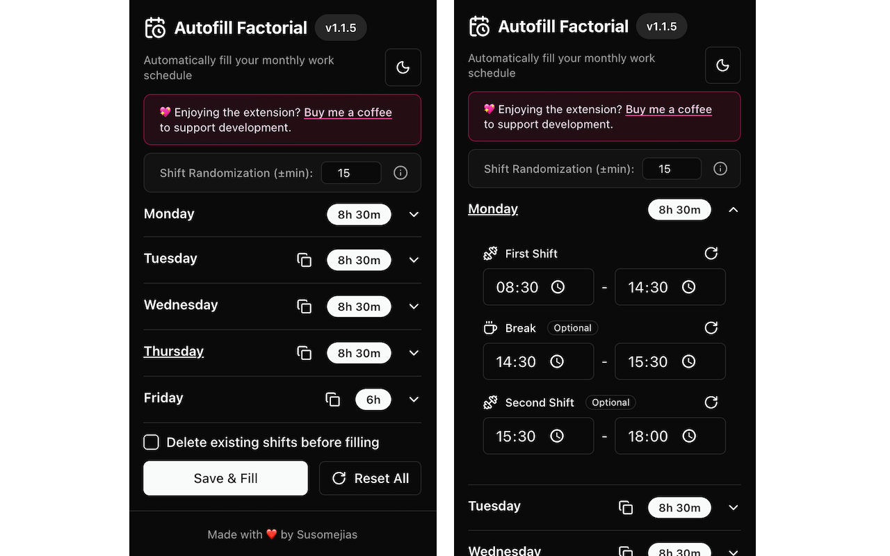 Autofill Factorial - 截图 1