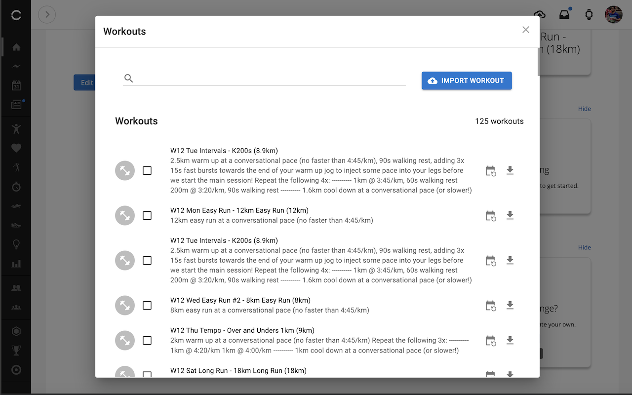 Garmin Connect workouts manager - 截图 2