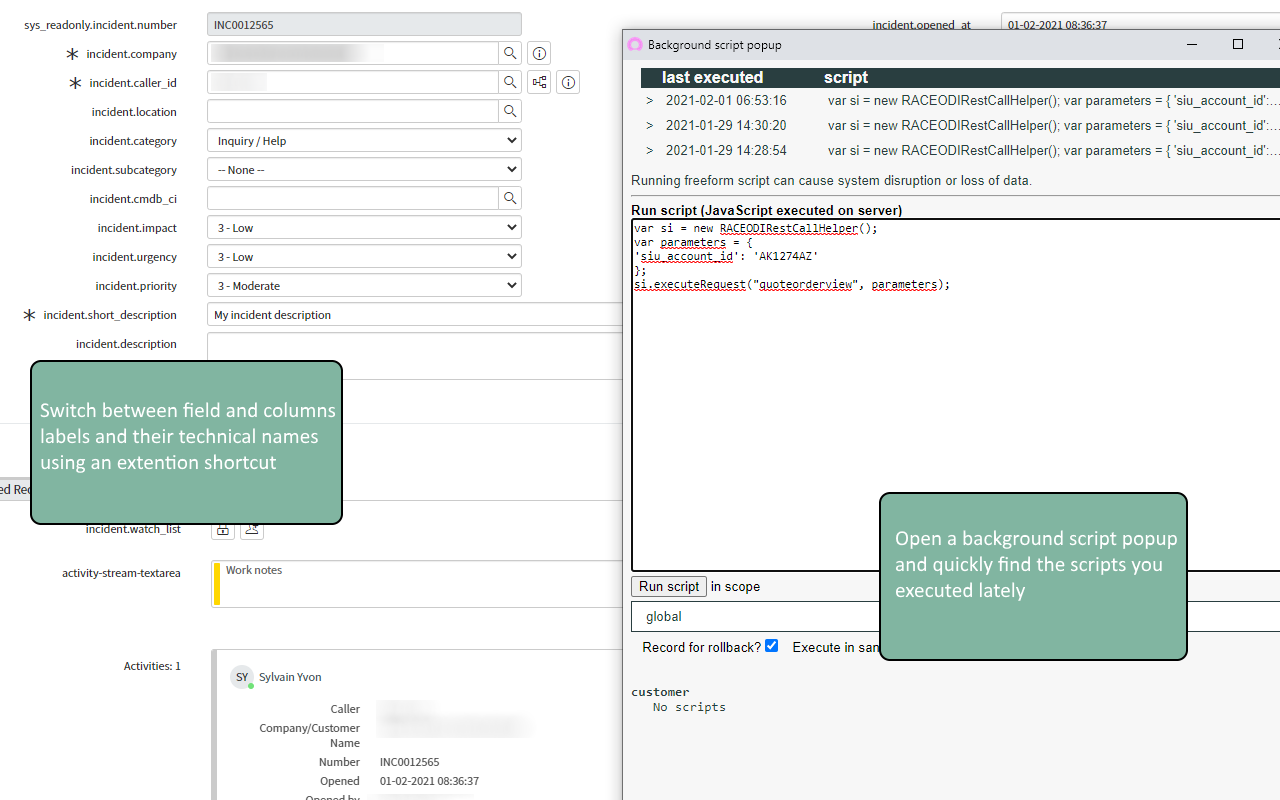 ServiceNow tool belt - 截图 3