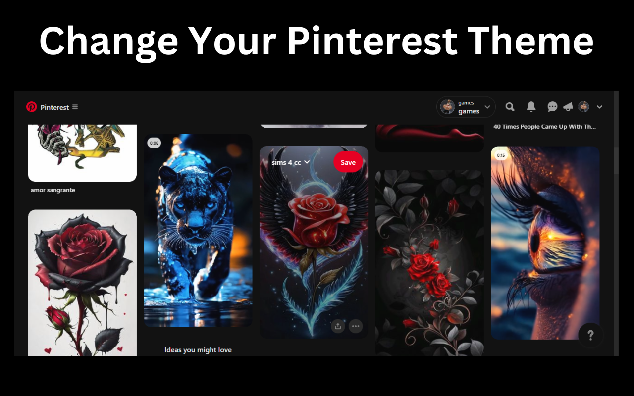 Pinterest Dark Theme - 截图 1
