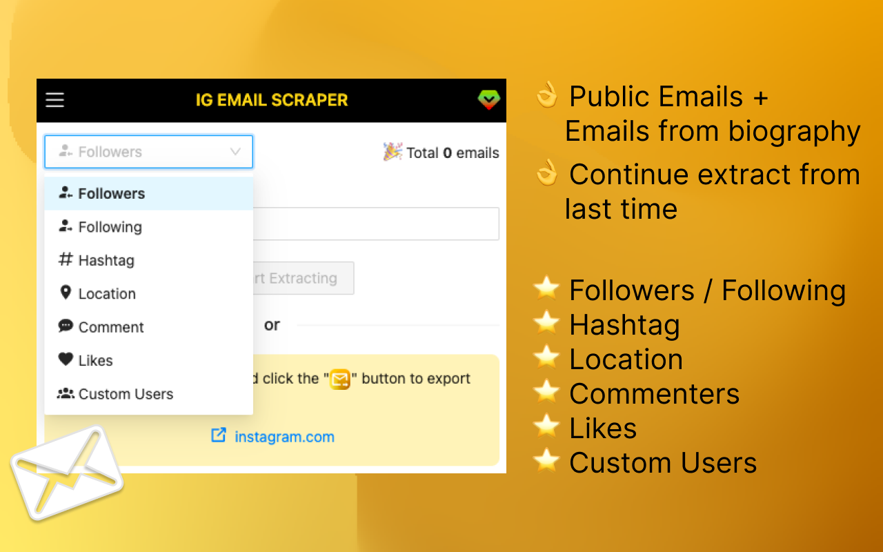 EmailFox - IG Email Extractor and Scraper - 截图 5