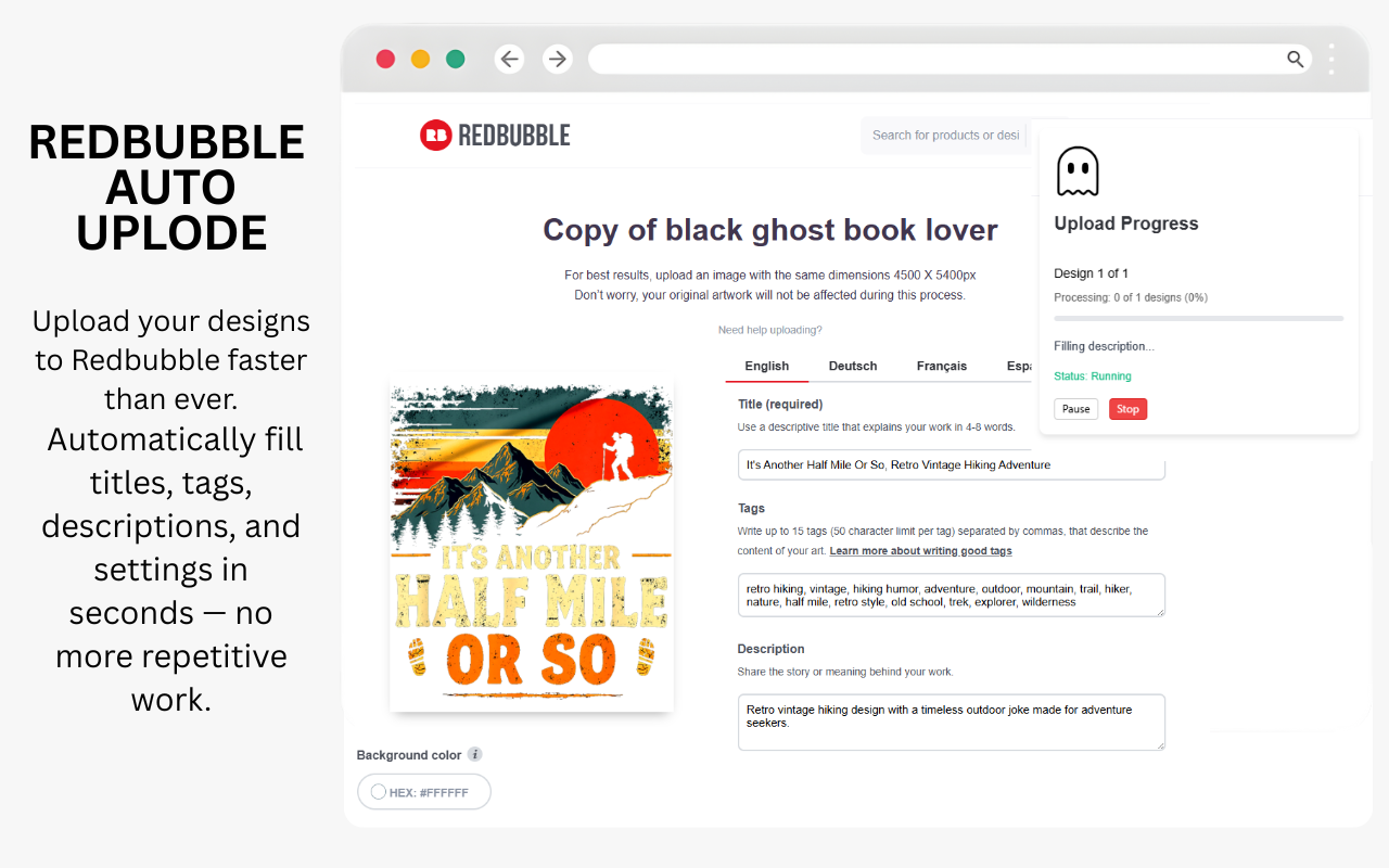 MerchGhost For Merch By Amazon, Redbubble, TeePublic - 截图 3