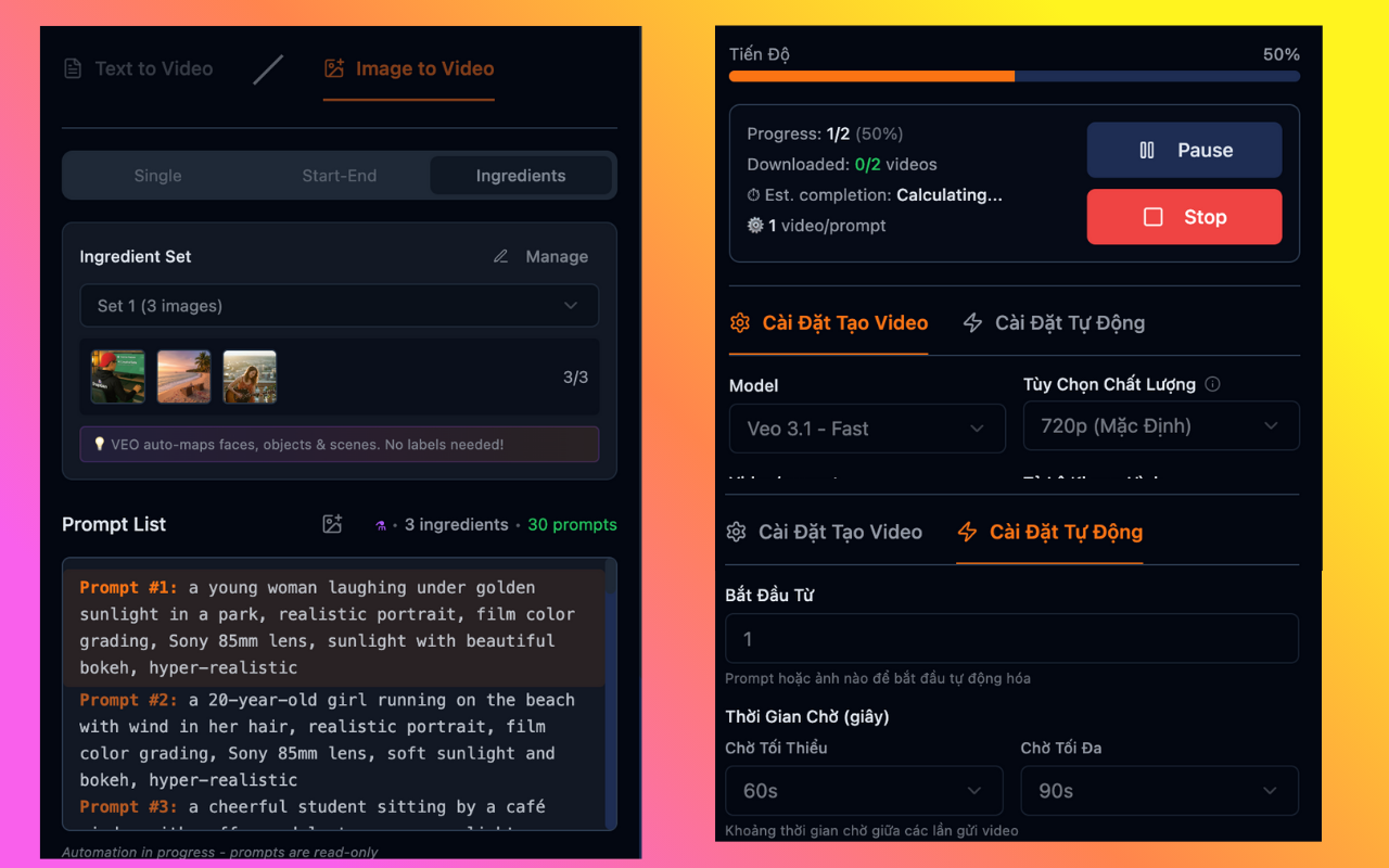SnapGen Flow - Veo Bulk Video & Image - 截图 4