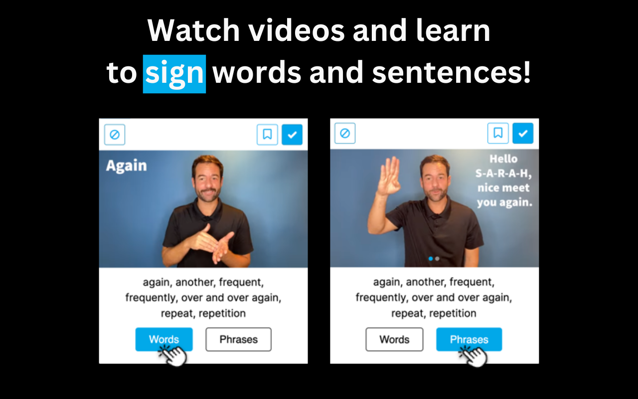 Signspaces - Sign Language Learning - 截图 2