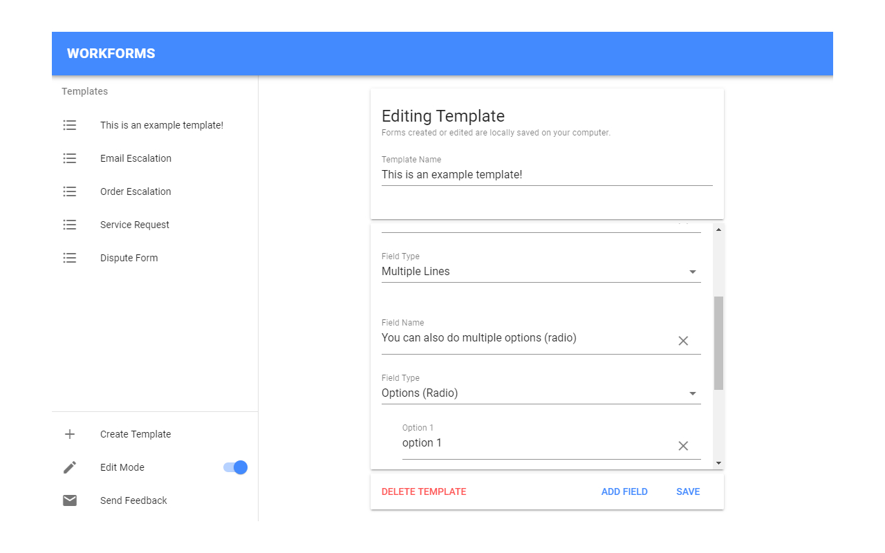 Notes/Form Generator | Workforms - 截图 2