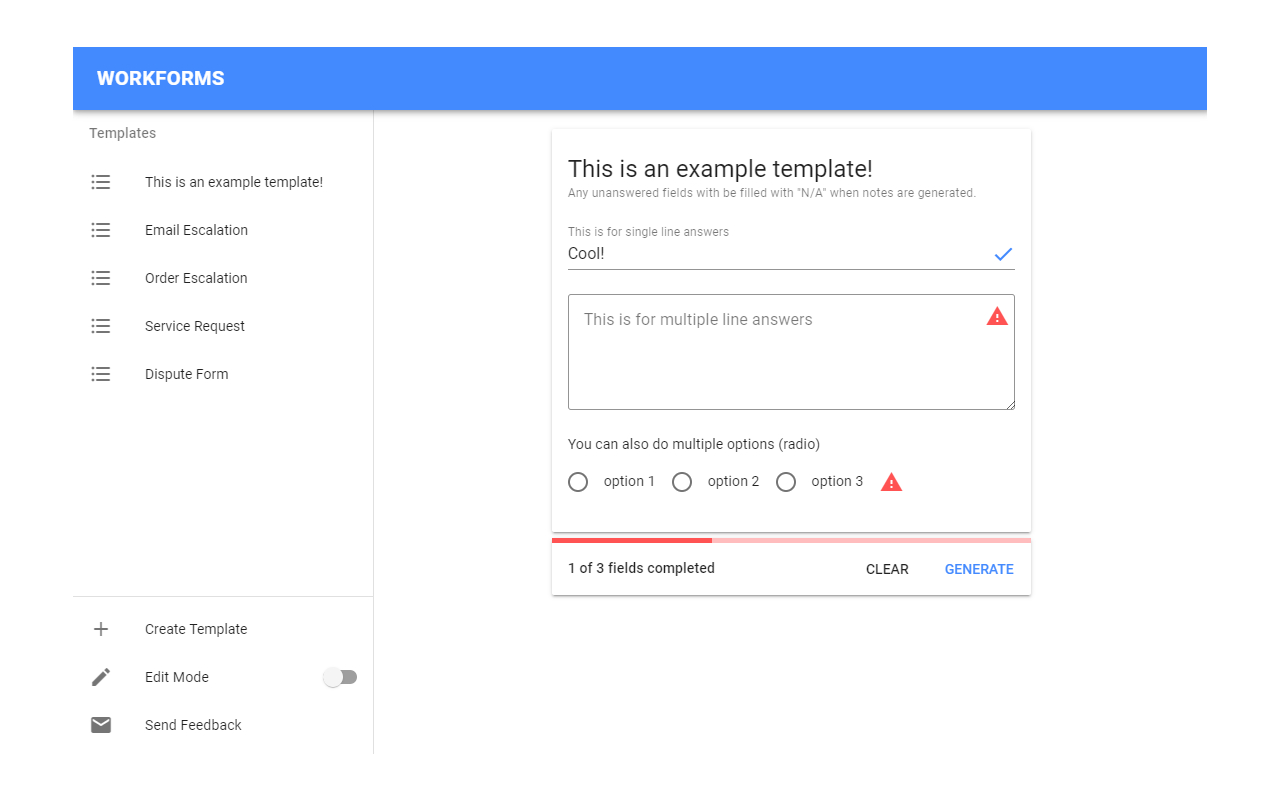 Notes/Form Generator | Workforms - 截图 3