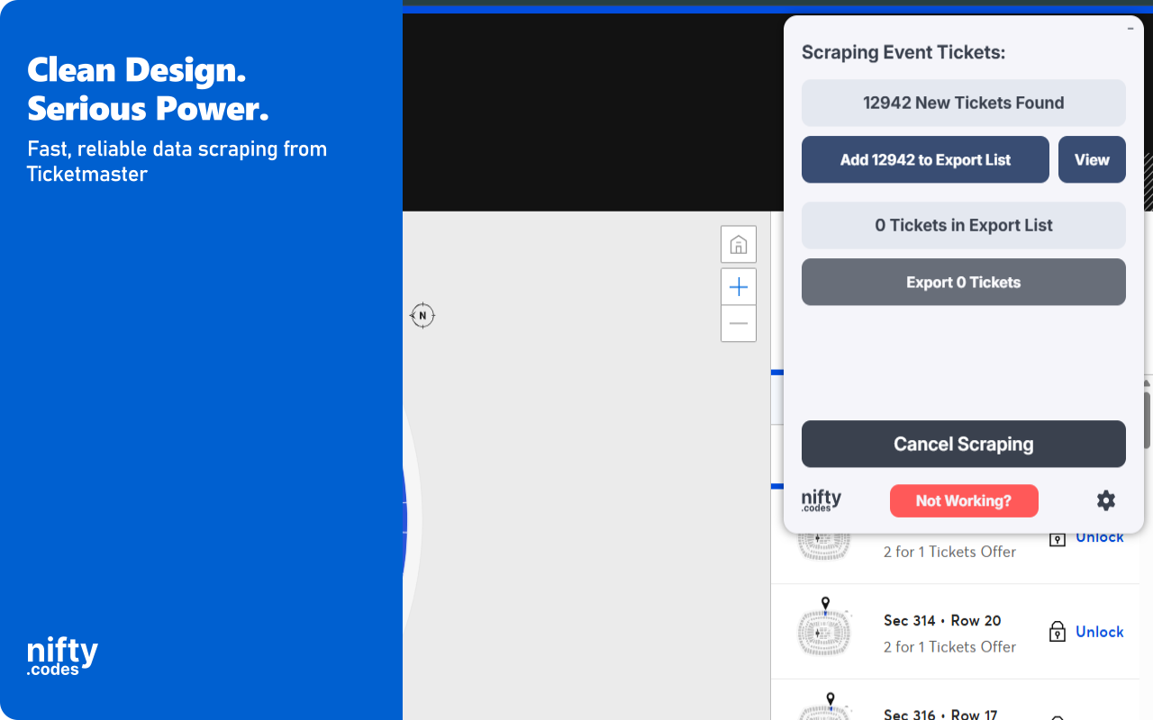 T-Tickets Scraper:导出活动、门票、艺人等 - 截图 4