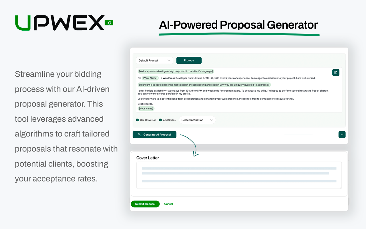 Upwex - AI Tools for Upwork - 截图 4