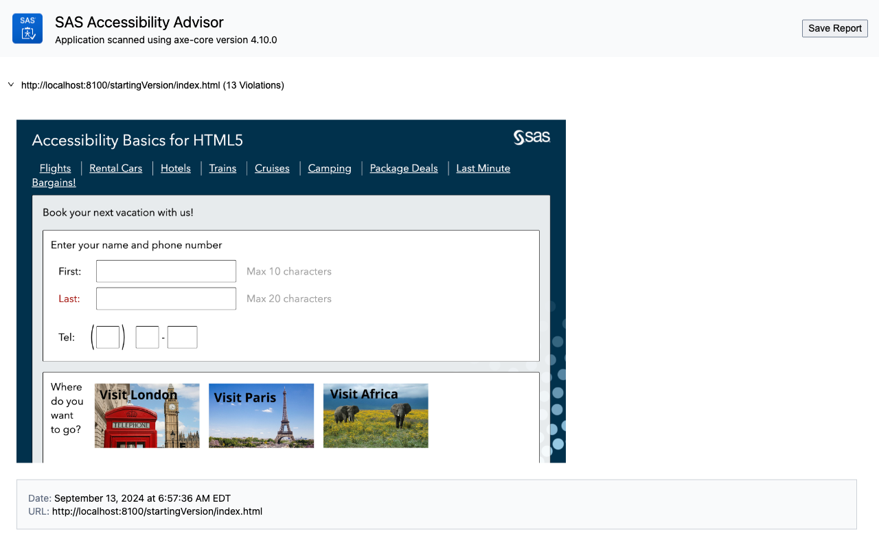 SAS Accessibility Advisor - 截图 1