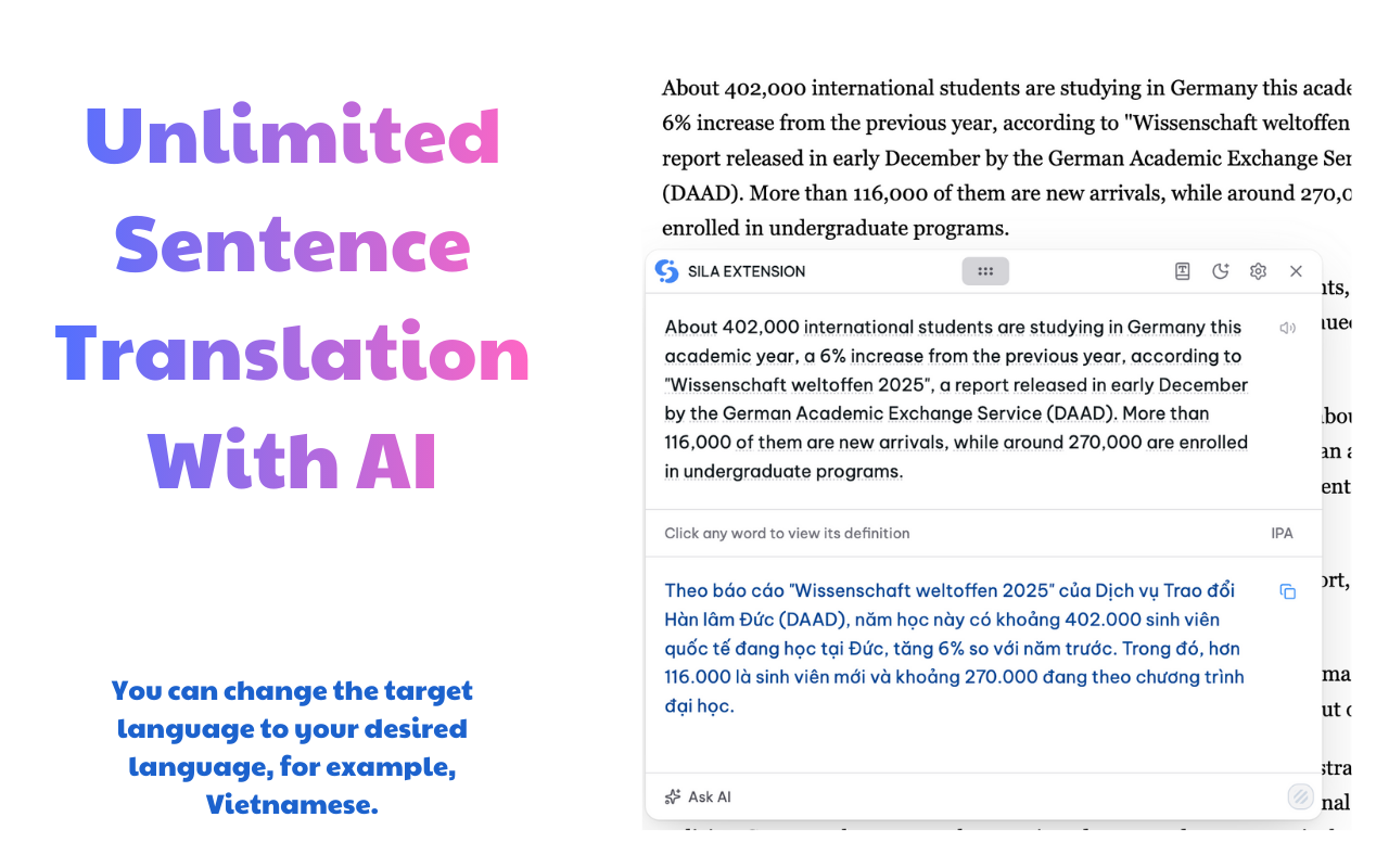 Sila – All-in-One AI English: Chat, Dictionary & Translator - 截图 4