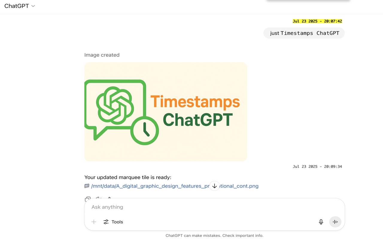 ChatGPT Timestamp - 截图 1