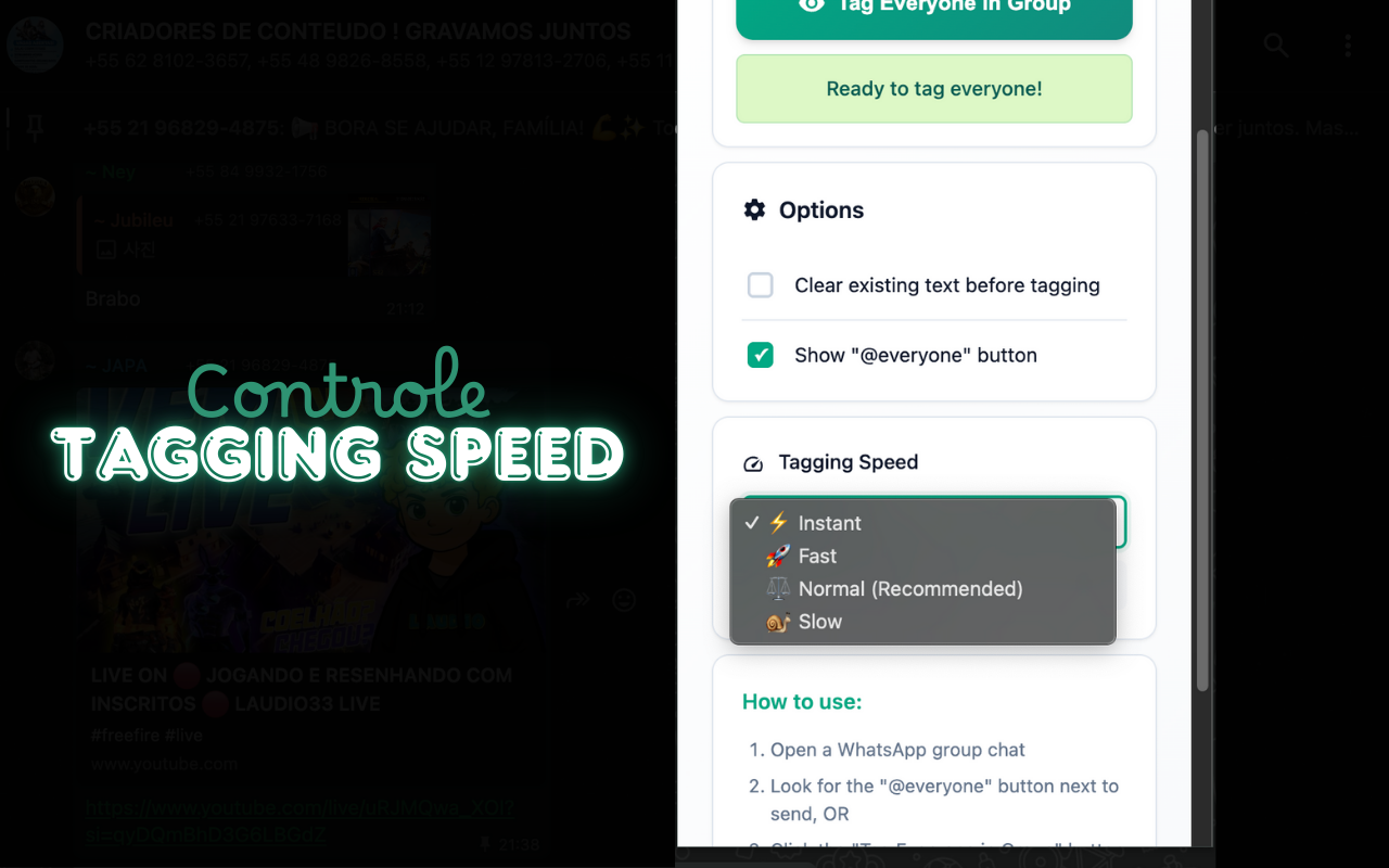 WhatsApp Everyone Tagger - 截图 4