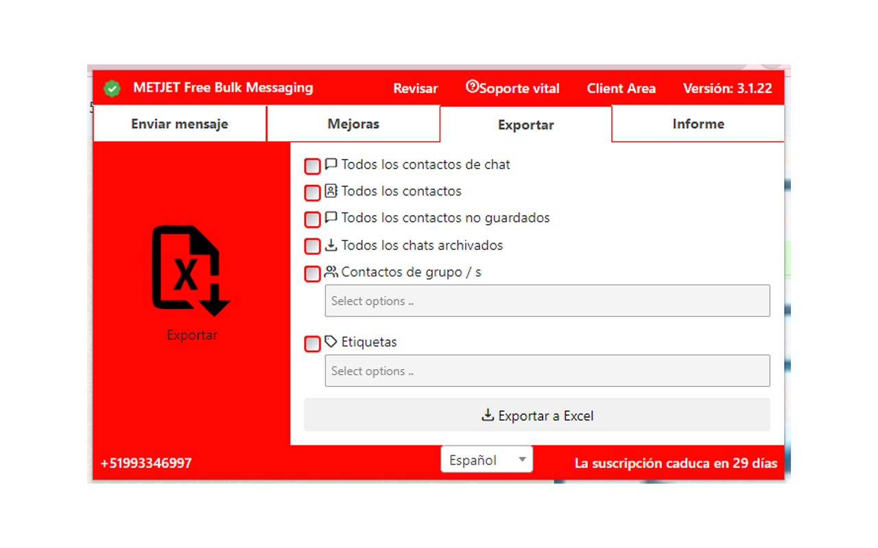 METJET Free Bulk Messaging - 截图 4