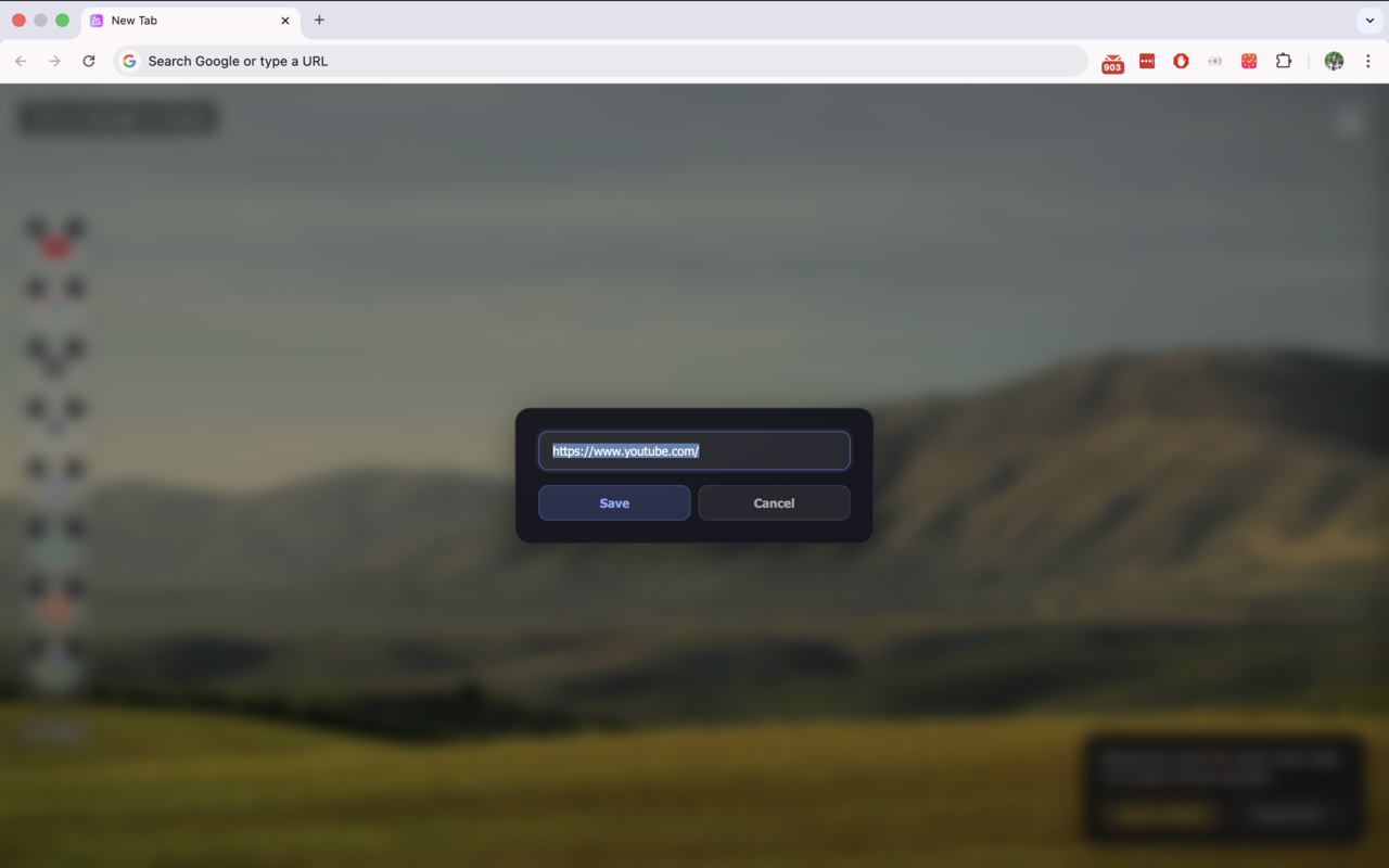 New Tab Landscapes - 截图 3