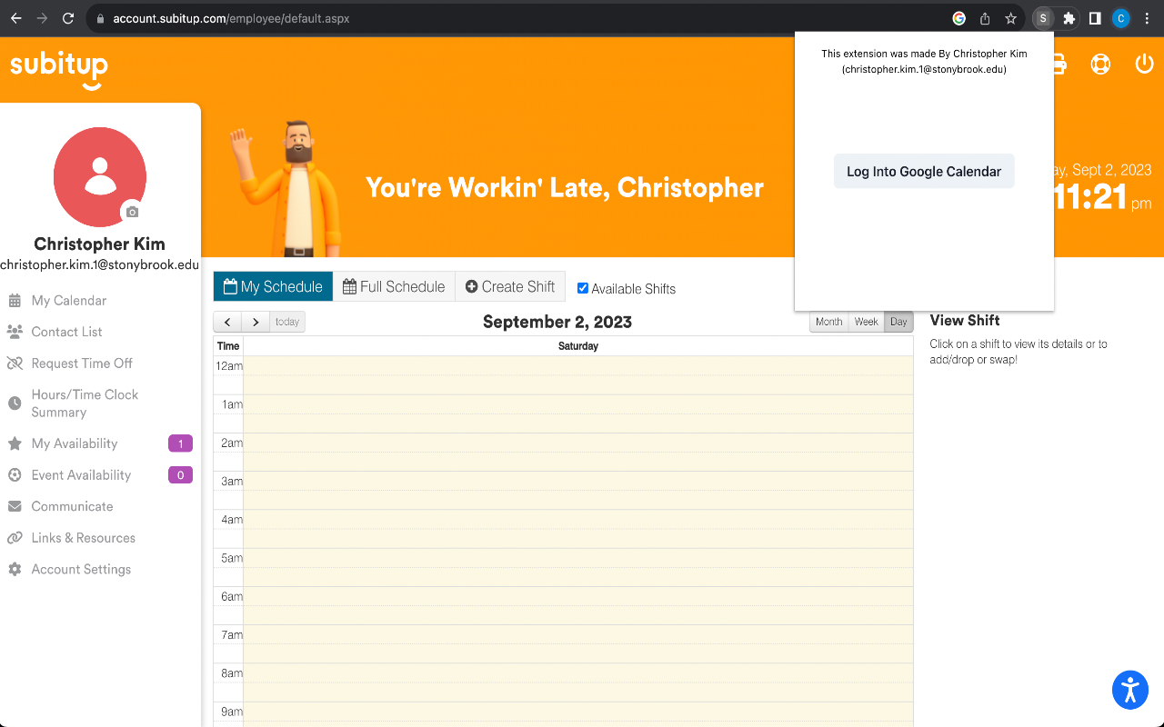 SubItUp Google Calendar Integration - 截图 3
