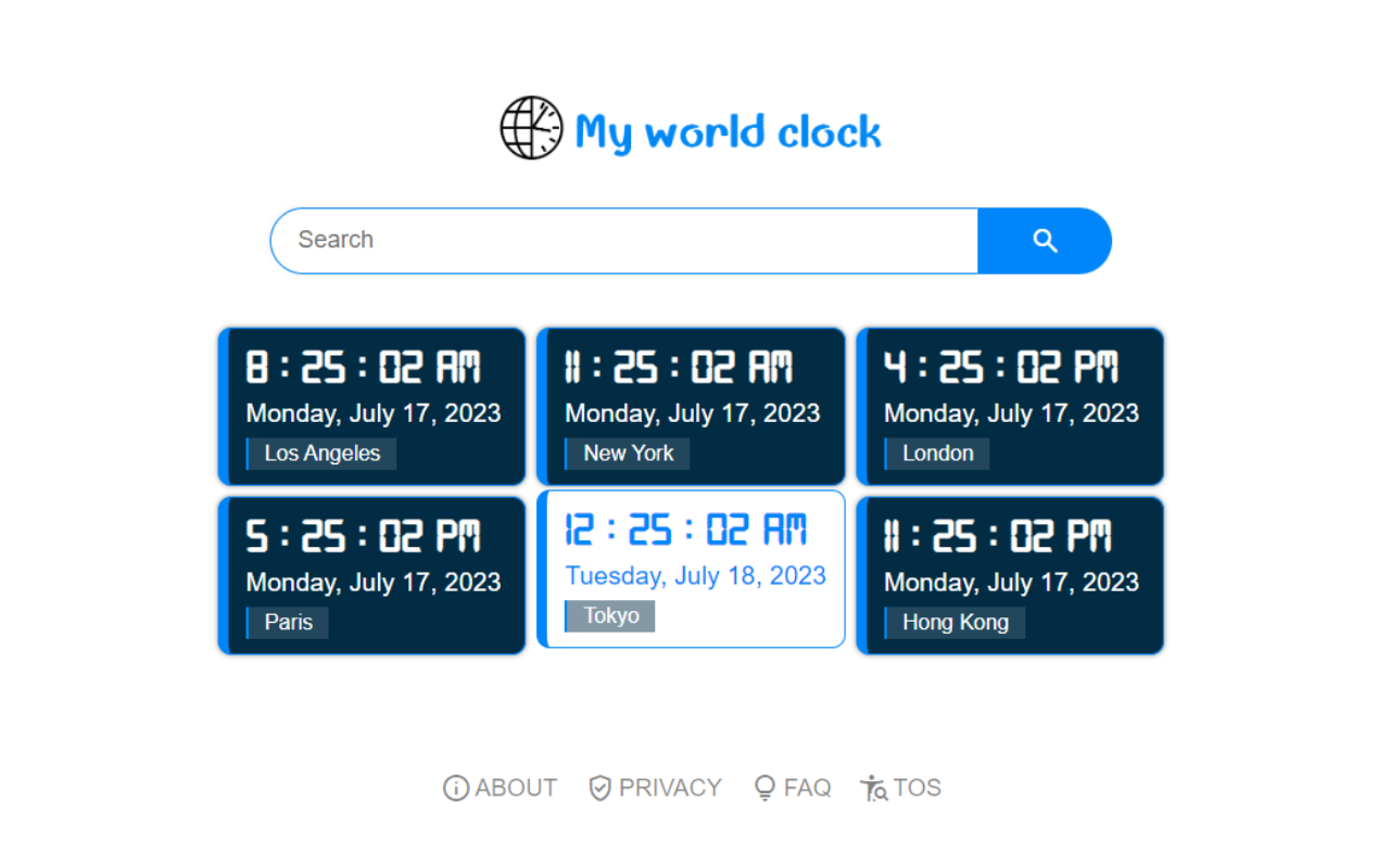 My world clock - 截图 2