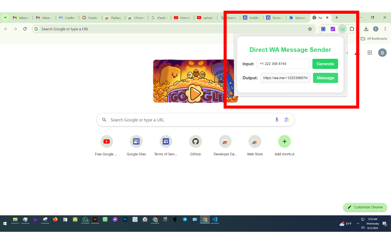 Direct WA Message Sender - 截图 1