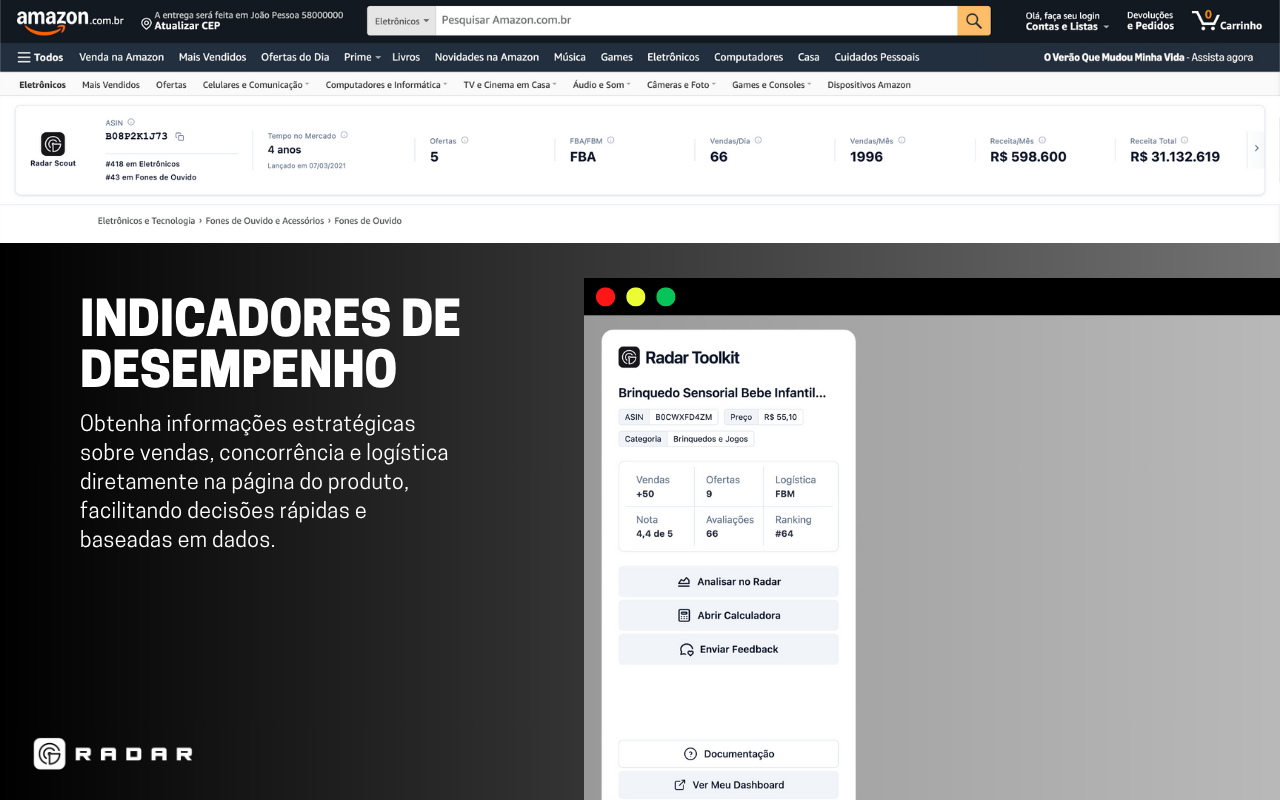 Radar Toolkit para Vendedores e Afiliados da Amazon - 截图 1