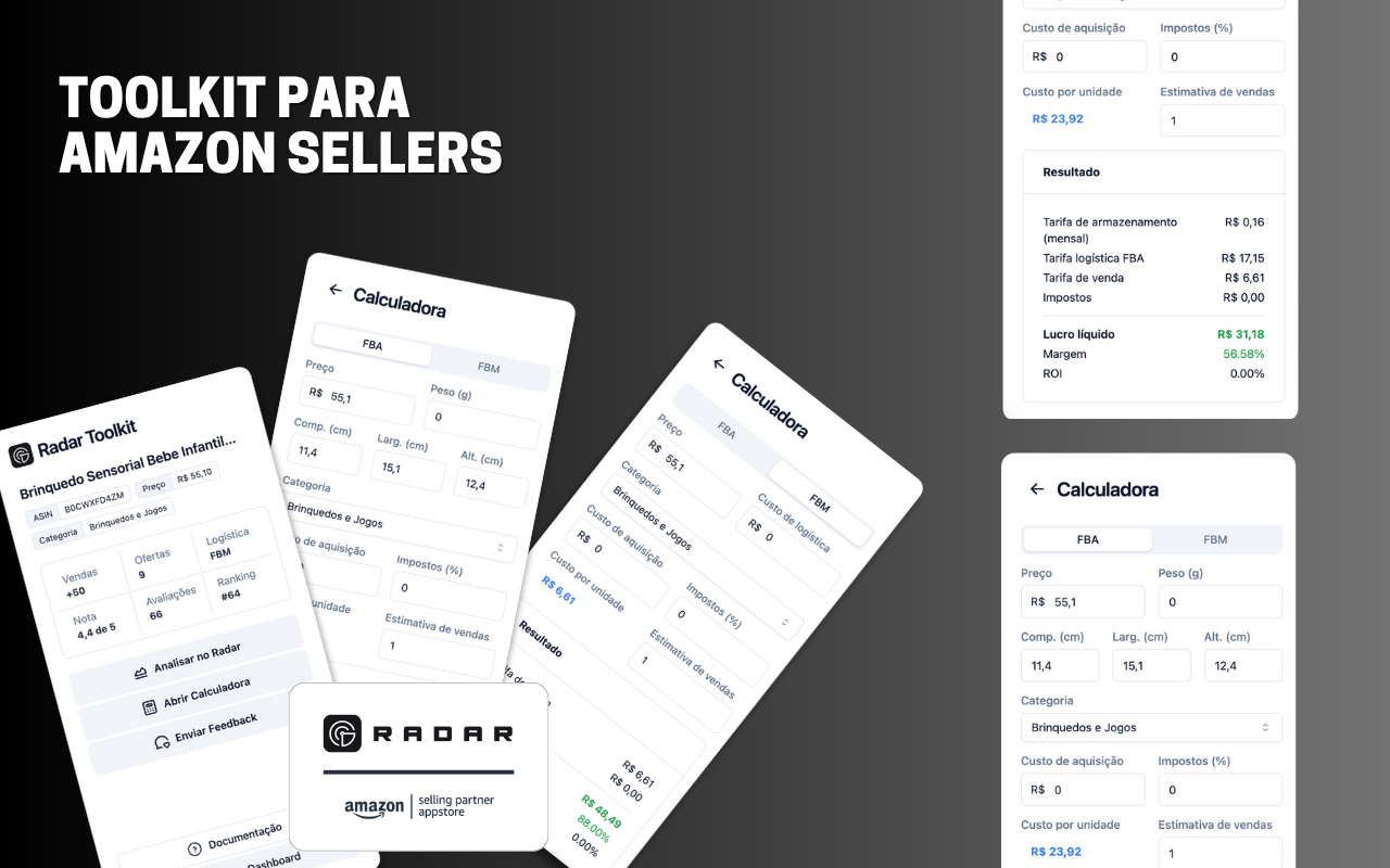 Radar Toolkit para Vendedores e Afiliados da Amazon - 截图 2