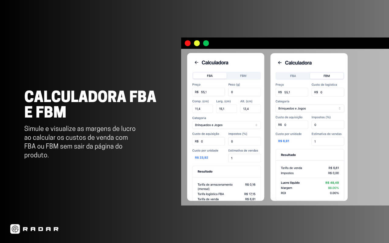 Radar Toolkit para Vendedores e Afiliados da Amazon - 截图 3