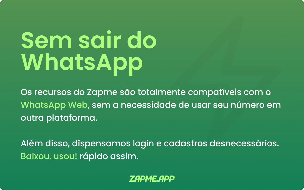 Zapme para WhatsApp Web – Nome do atendente automático - 截图 3