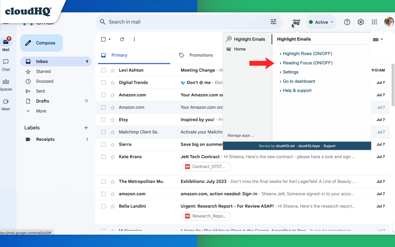 Highlight Emails in Gmail by cloudHQ - 截图 2