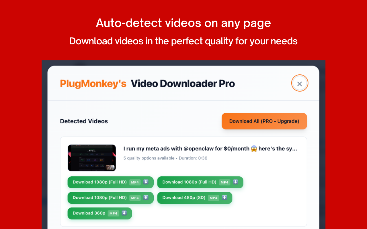 Video Downloader Pro - Save Videos from Any Website - 截图 1