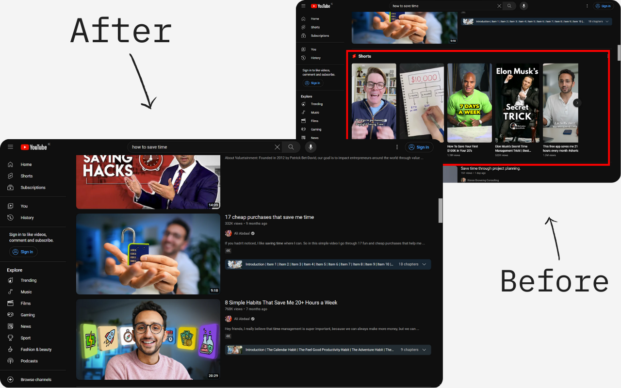 YouShield - Remove YouTube Recommendations - 截图 4