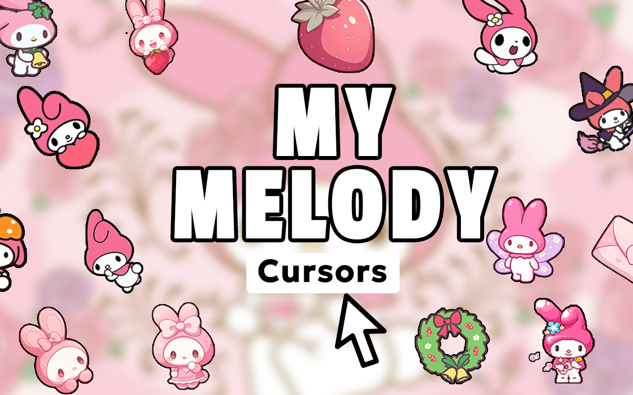 My Melody Cursor - Sanrio Bunny Cursor for Chrome - 截图 2