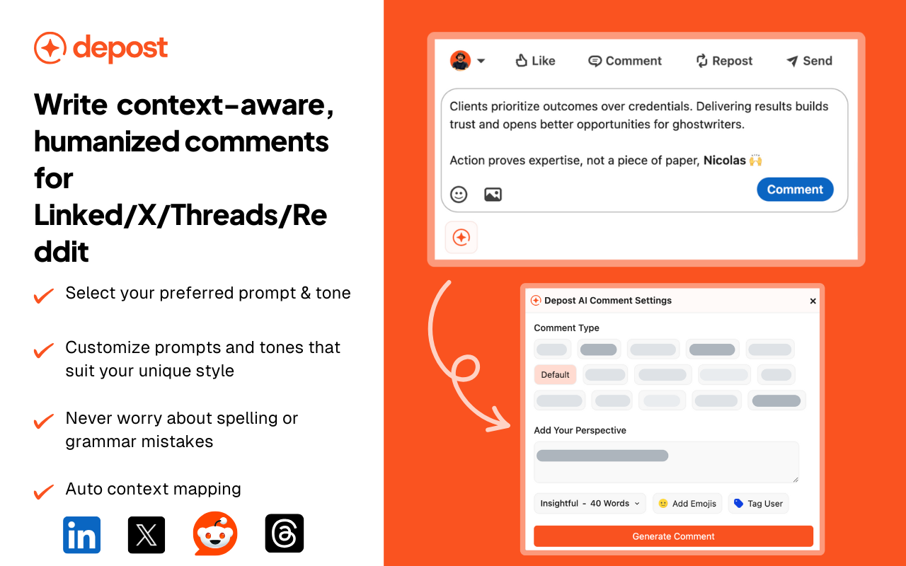 LinkedIn Targeted Feed, Engage & Follow-Ups | Depost AI - 截图 5