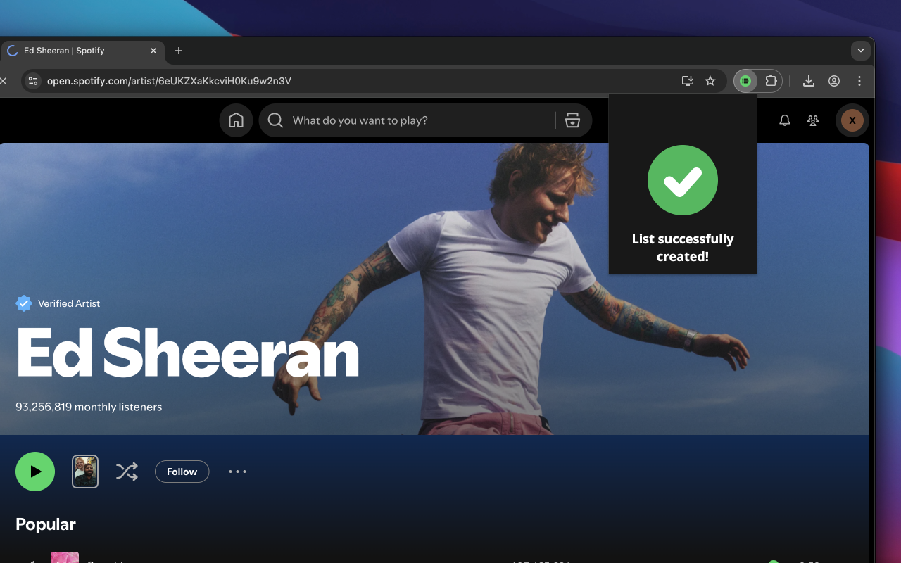 Spotify artist's all songs - 截图 5