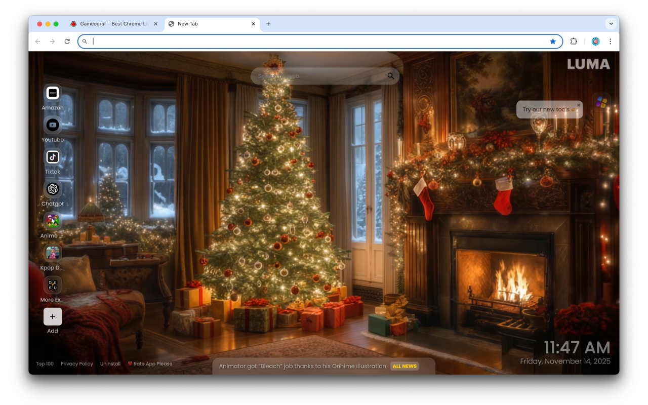 Decorated Christmas Tree Live Wallpaper - 截图 2