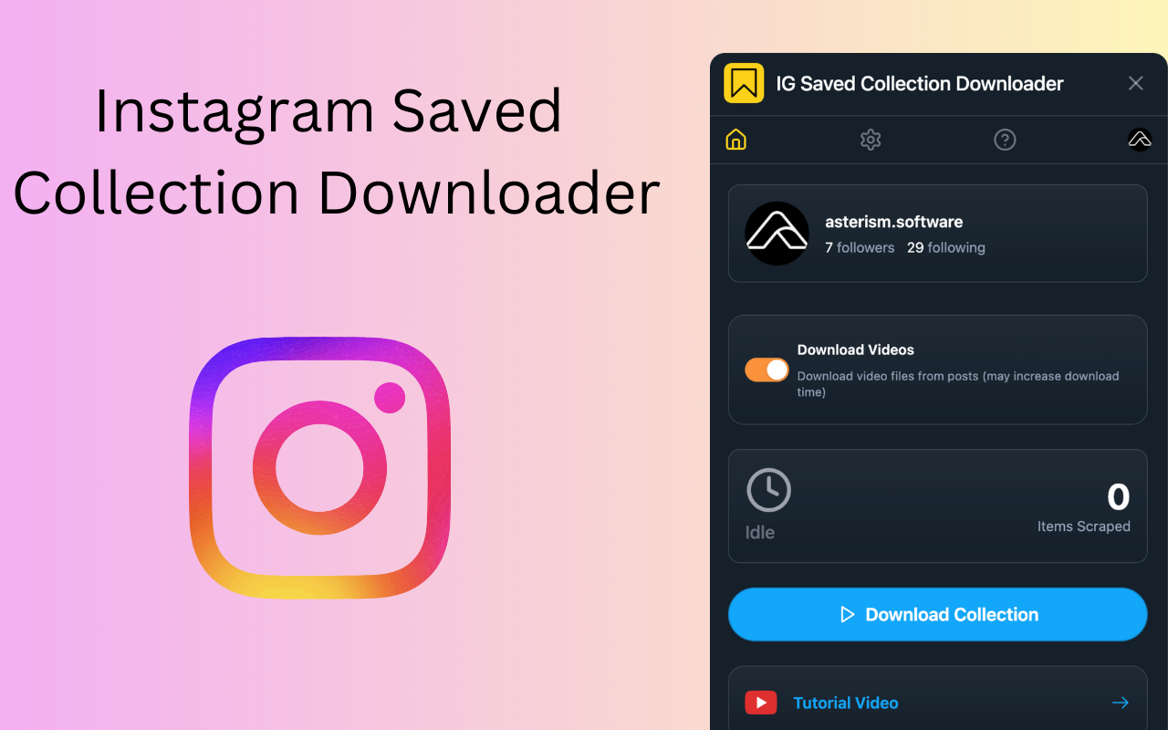 Instagram Saved Collection Downloader - 截图 1