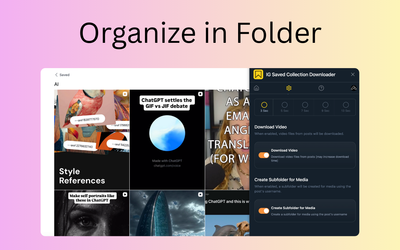 Instagram Saved Collection Downloader - 截图 4