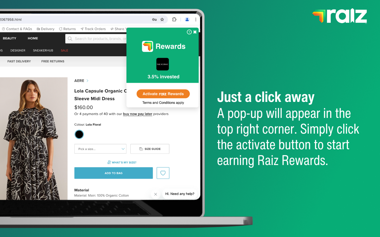 Raiz Rewards Browser Extension - 截图 4