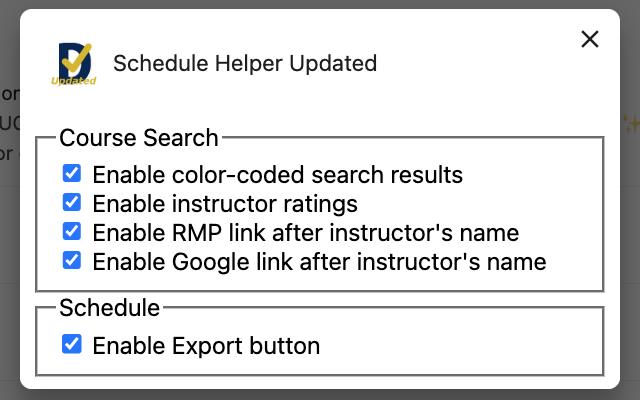 Schedule Helper Updated - 截图 3
