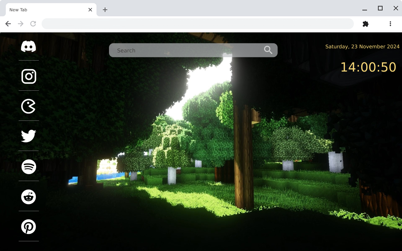 Minecraft Shaders Forest Live Wallpaper - 截图 1