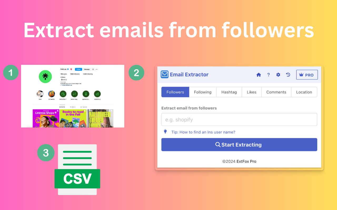 Email Extractor - Email Scraper and Extractor for Social Media - 截图 3