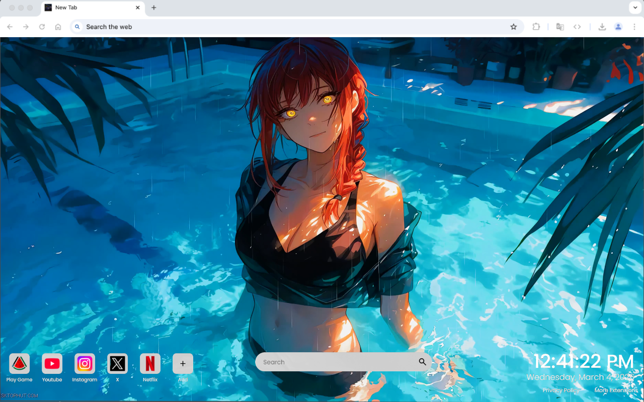 Makima In The Pool Live Wallpaper New - 截图 1