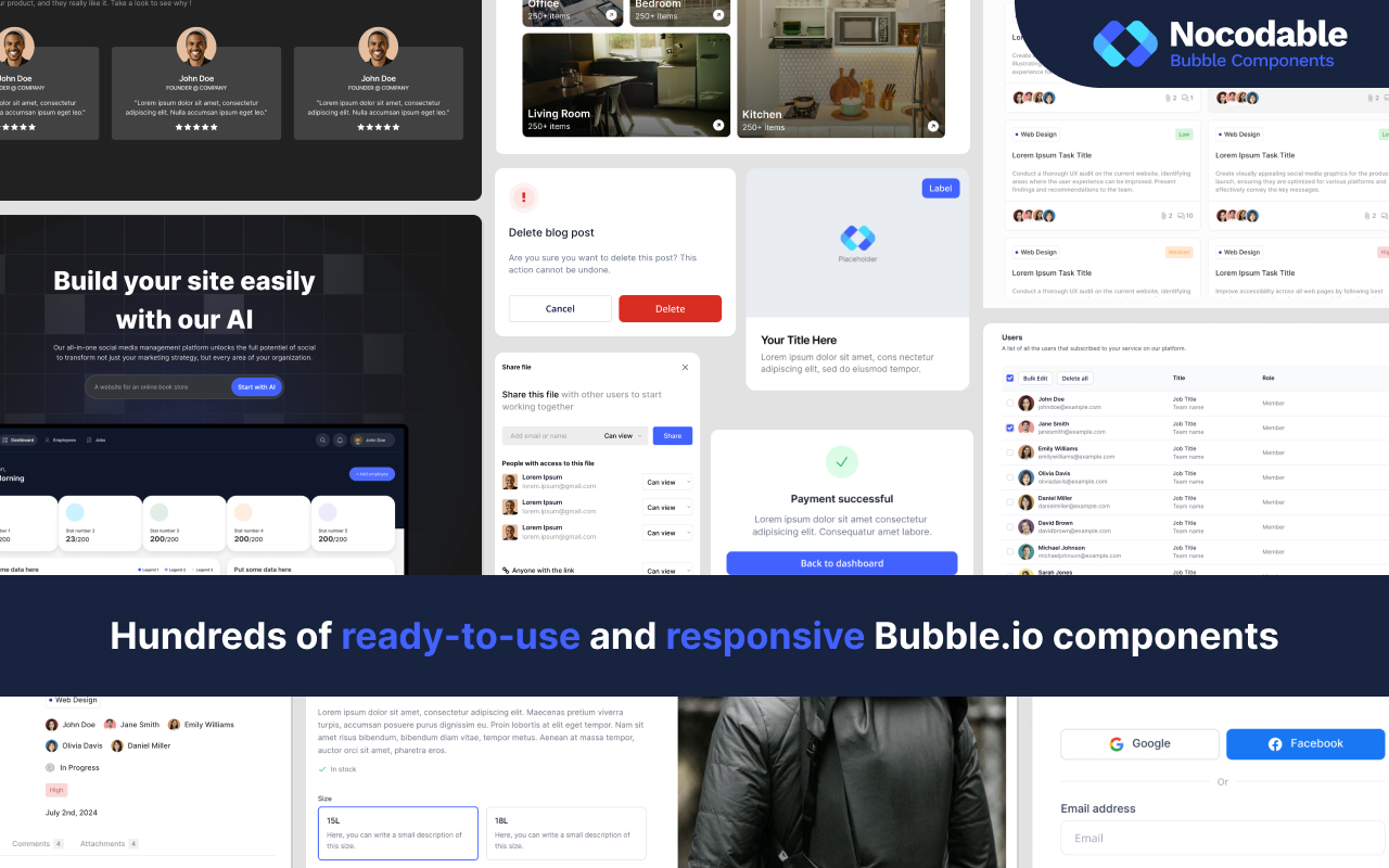 Nocodable - Components Library for Bubble.io - 截图 3