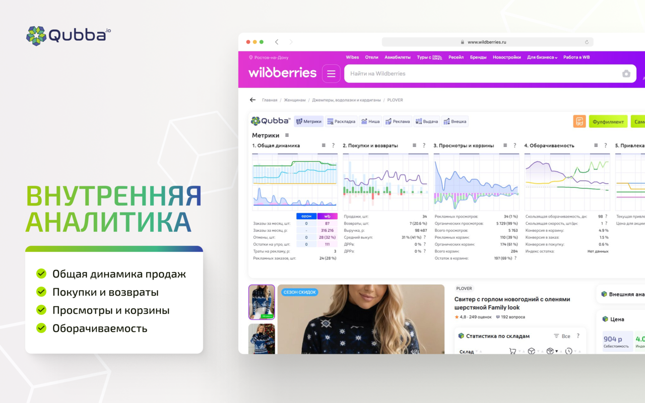 Qubba — аналитика и автоматизация на маркетплейсах - 截图 4