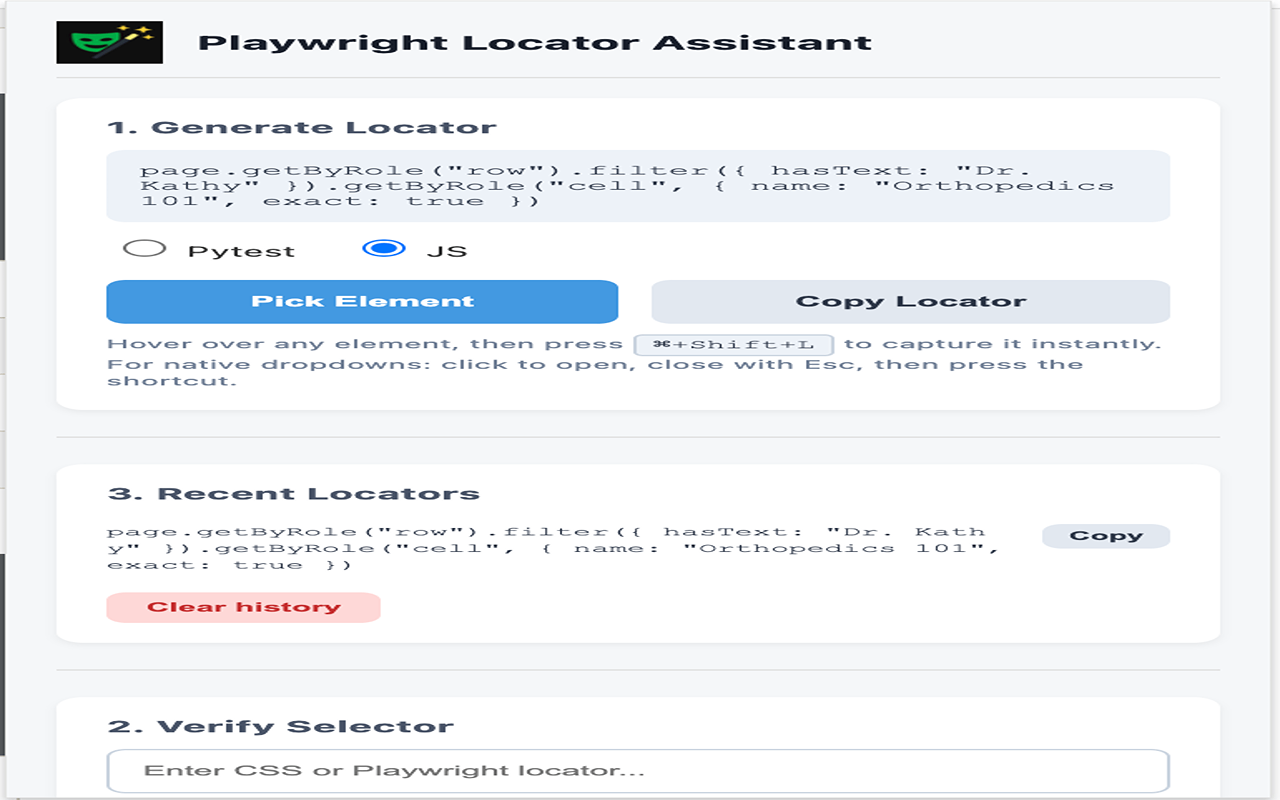 Playwright Locator Assistant - 截图 2