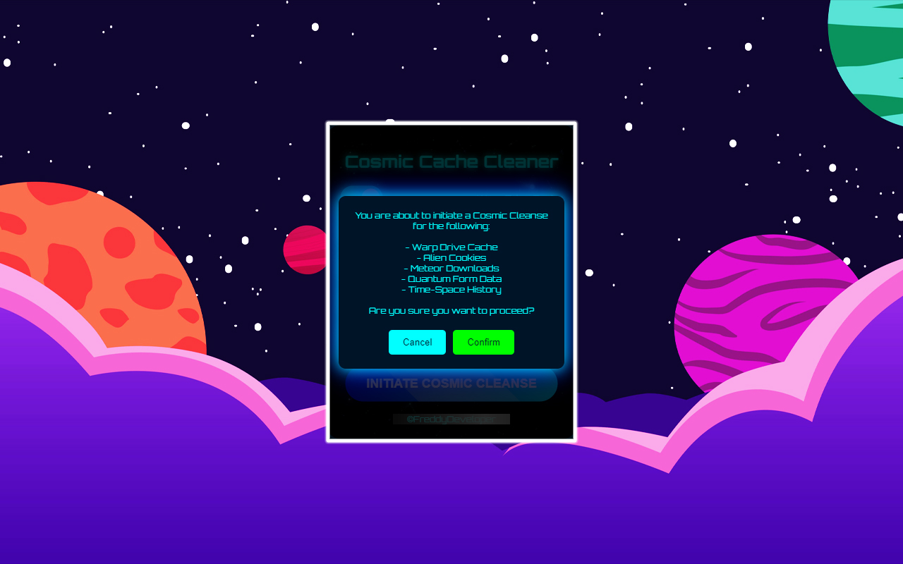Cosmic Cache Cleaner - 截图 1