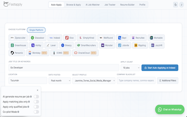 FastApply - Free AI Automated Job Application Copilot - 截图 3