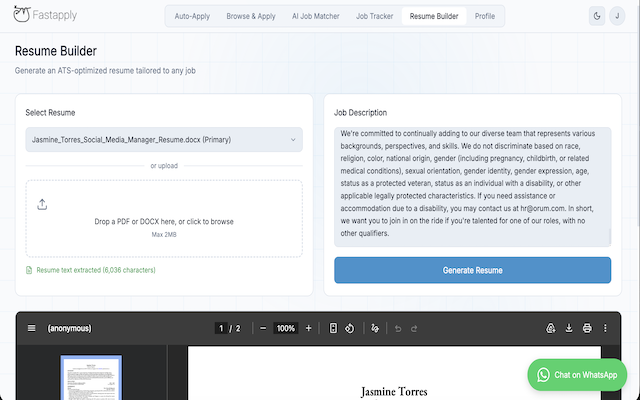 FastApply - Free AI Automated Job Application Copilot - 截图 4