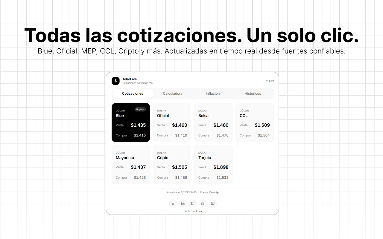 DolarLive - Cotización dólar blue Argentina - 截图 3